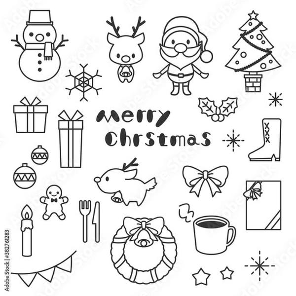 Obraz クリスマスイラスト素材