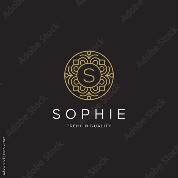 Obraz Luxury letter S logo template - vector