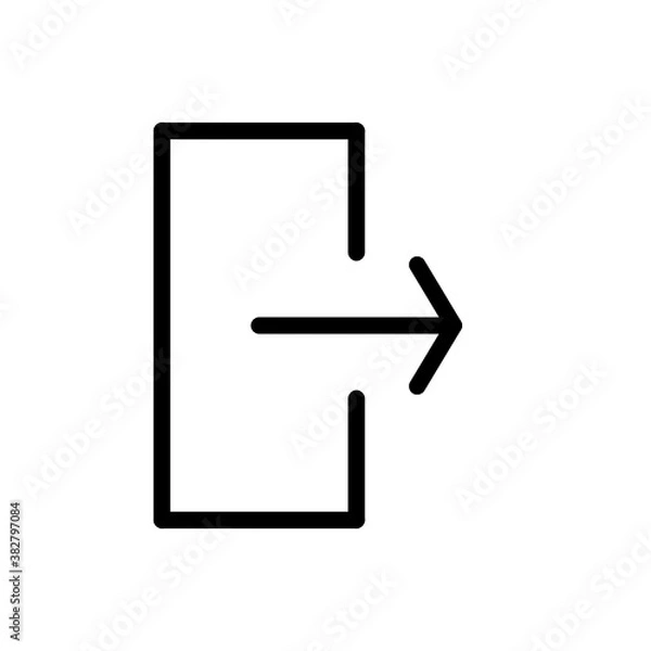 Fototapeta Logout icon. internet button with white background