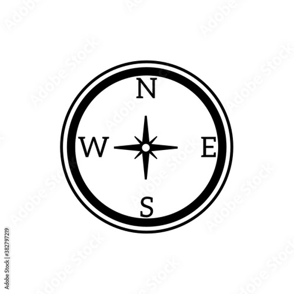 Fototapeta Compass icon. internet button with white background