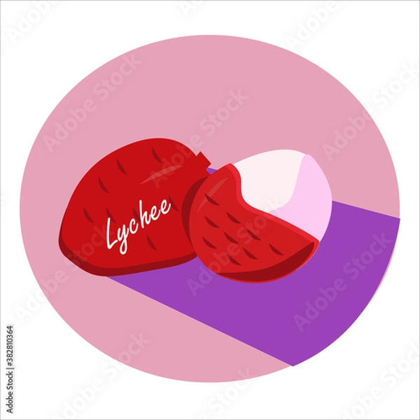 Obraz Vector lychee berries in the format EPS