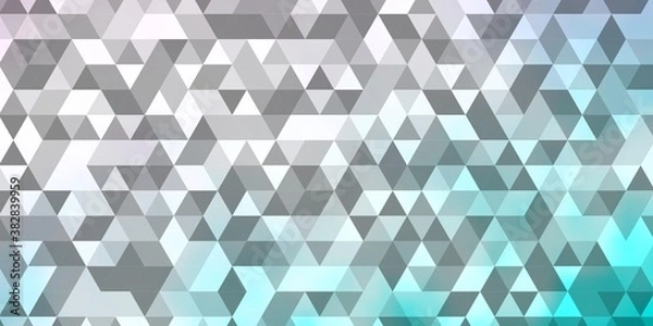 Obraz Light Pink, Blue vector template with crystals, triangles.