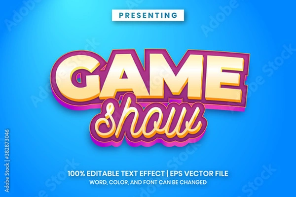 Fototapeta Game show title text effect
