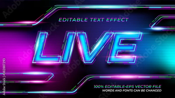 Fototapeta Live Neon Text Effect