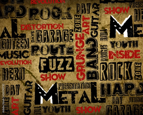 Fototapeta Rock Music poster