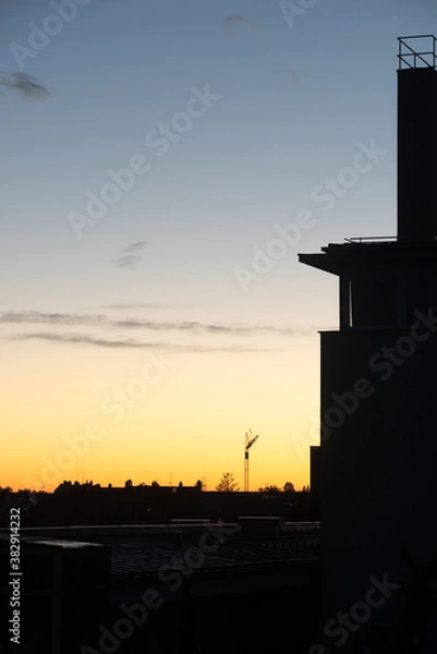Fototapeta Sunset of the roofs of Munich