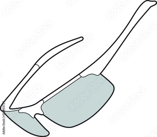 Fototapeta Professional Sunglasses Vector / Line Drawing. Icon, Logo, Design, Element