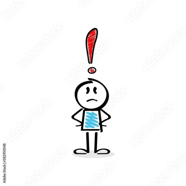 Obraz Exclamation mark StickMan Figure