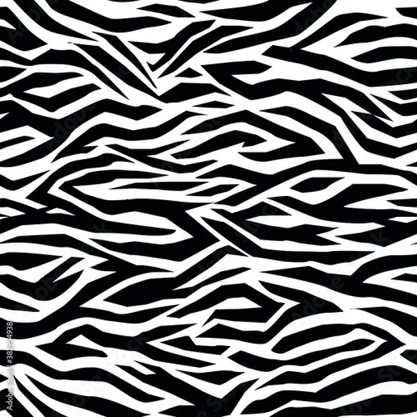 Obraz Abstract black seamless zebra, tiger pattern