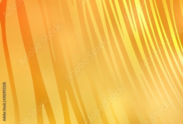 Fototapeta Light Yellow vector layout with bent lines.