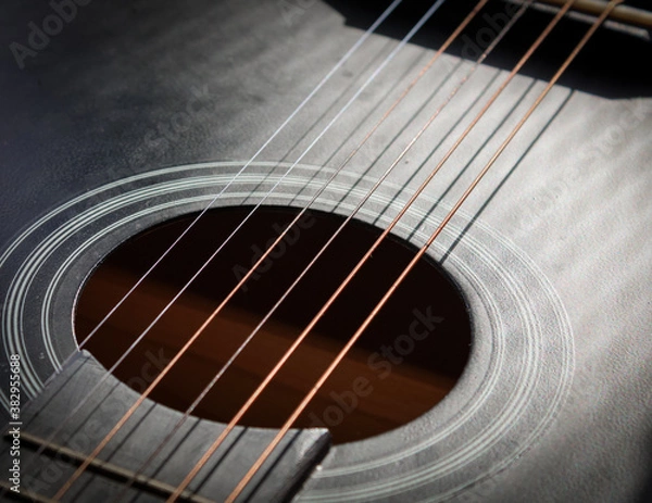 Fototapeta acoustic guitar close up