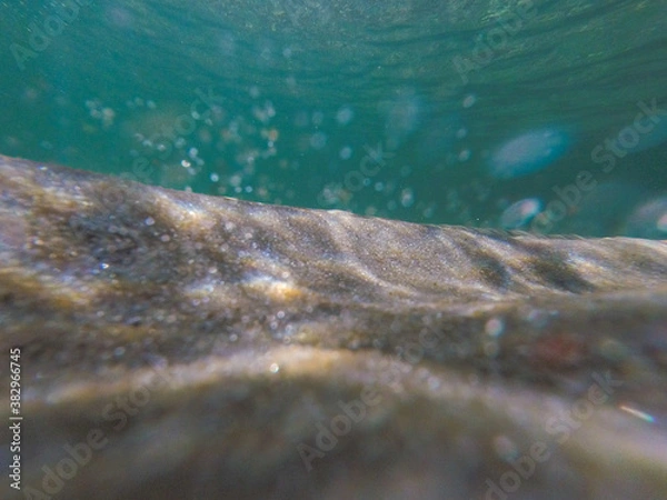 Obraz Sand and seabed underwater. Clear water in Lake Superior Michigan