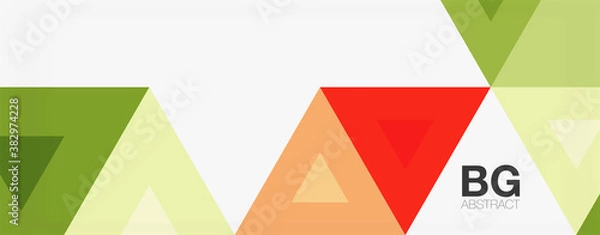 Fototapeta Mosaic triangle pattern abstract background for cover, banner, flyer and poster and other template