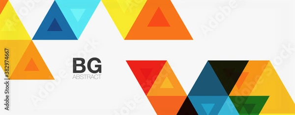 Fototapeta Mosaic triangle pattern abstract background for cover, banner, flyer and poster and other template