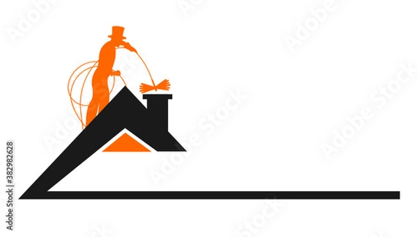 Obraz ramoneur cheminée logo