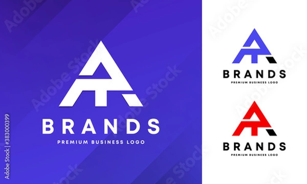 Fototapeta AT or TA Initial Letter Logo Design Vector Template