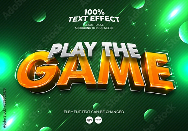 Obraz Play The Game Editable Text Effect
