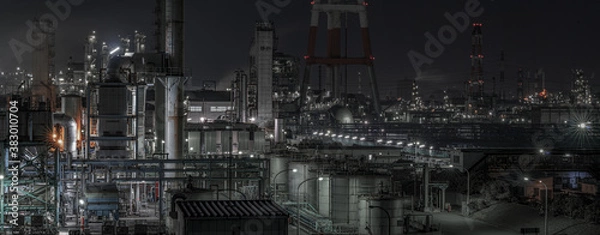 Obraz factory at night