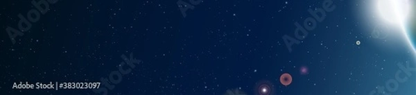 Obraz Galaxy background and sunrise view from space on Planet Earth vector.