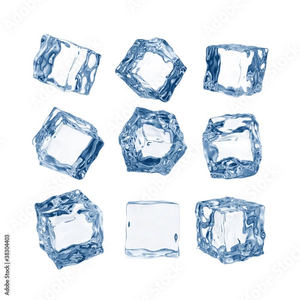 Fototapeta ice cubes isolated