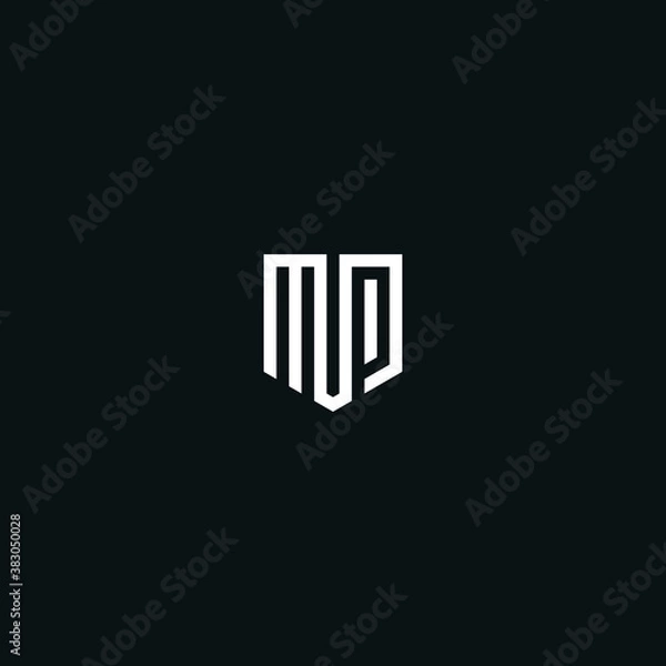 Fototapeta MP initial logo design