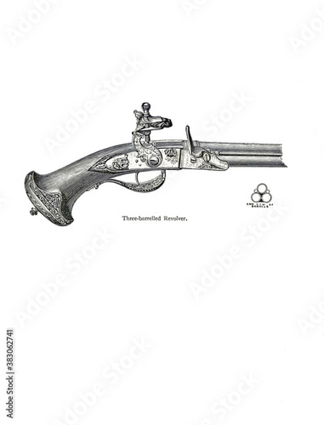 Obraz pistol with clipping path