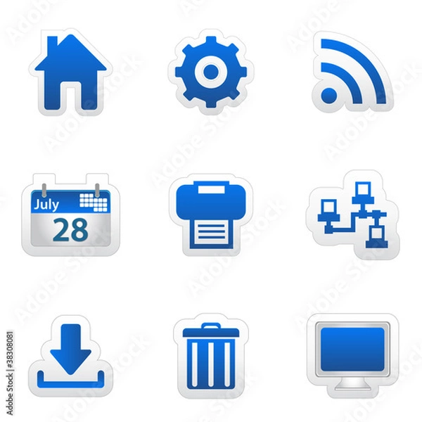 Obraz blue android iconset