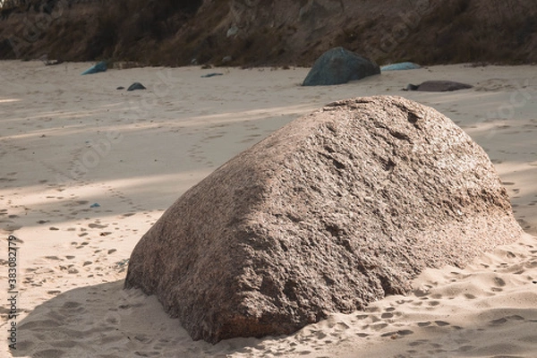 Obraz old rock on the beach