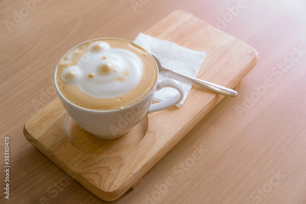 Obraz cute latte art coffee