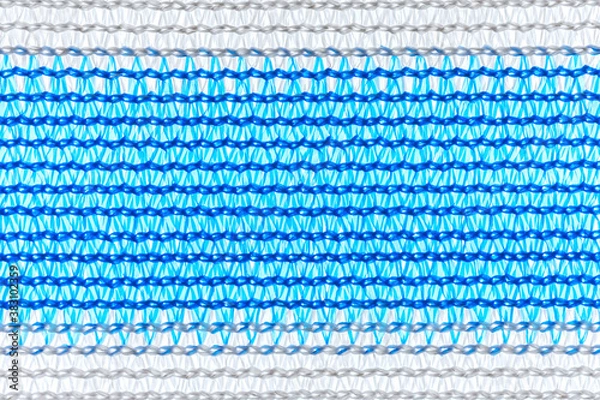 Fototapeta close up blue and white plant shading or shading net texture.