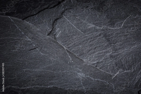 Obraz Dark grey and black slate background or texture