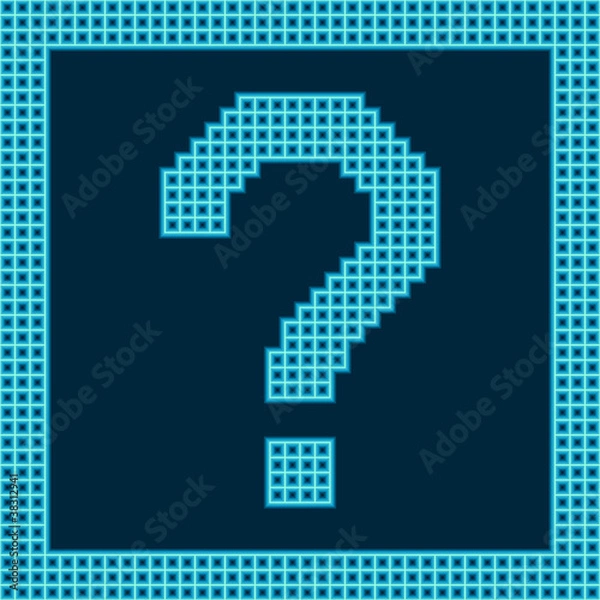 Fototapeta Pixel Question Mark