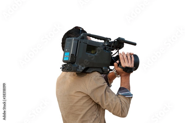 Fototapeta Cameraman isolated