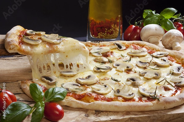 Obraz Pieczarki do pizzy