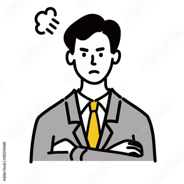 Fototapeta 男性　若い　スーツ　ベクター　ポップ　怒っている

