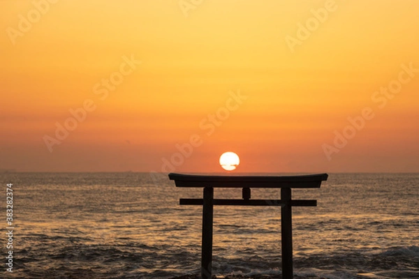 Obraz 大洗磯前神社　日の出