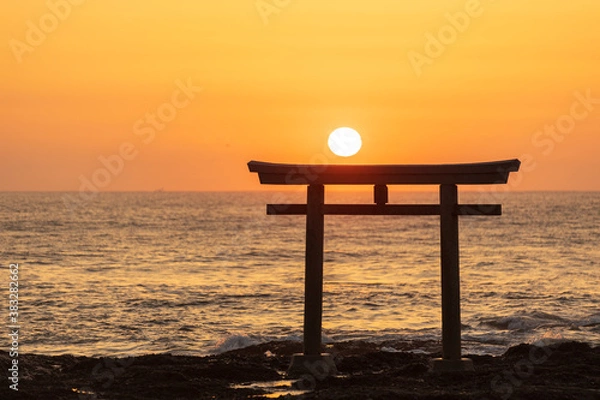Obraz 大洗磯前神社　日の出