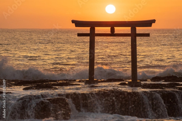 Obraz 大洗磯前神社　日の出