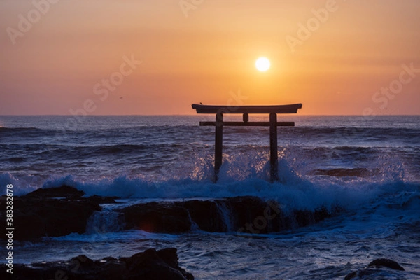 Obraz 大洗磯前神社　日の出