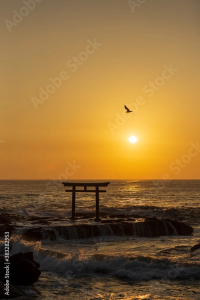 Obraz 大洗磯前神社　日の出