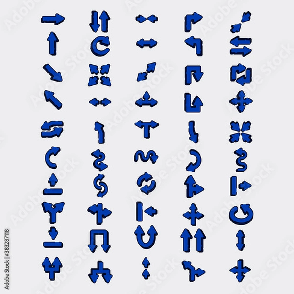 Obraz Blue arrows lineal color