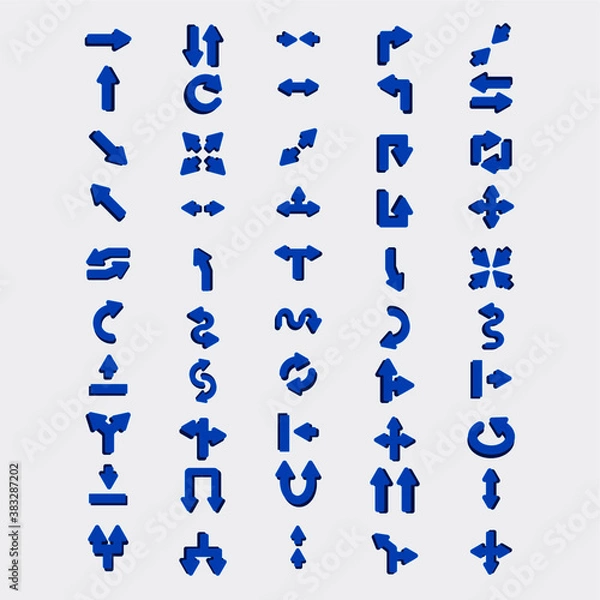 Obraz Blue arrows Flat pack