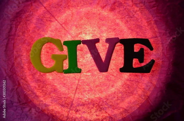 Obraz slowo give