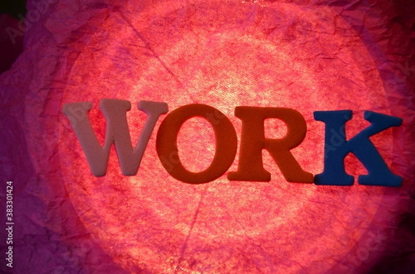 Fototapeta slowo work