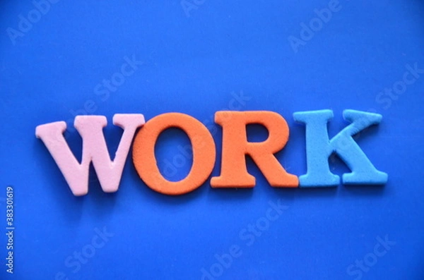 Fototapeta slowo work