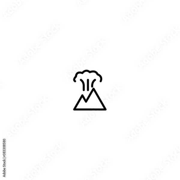 Fototapeta Mountain explotion icon