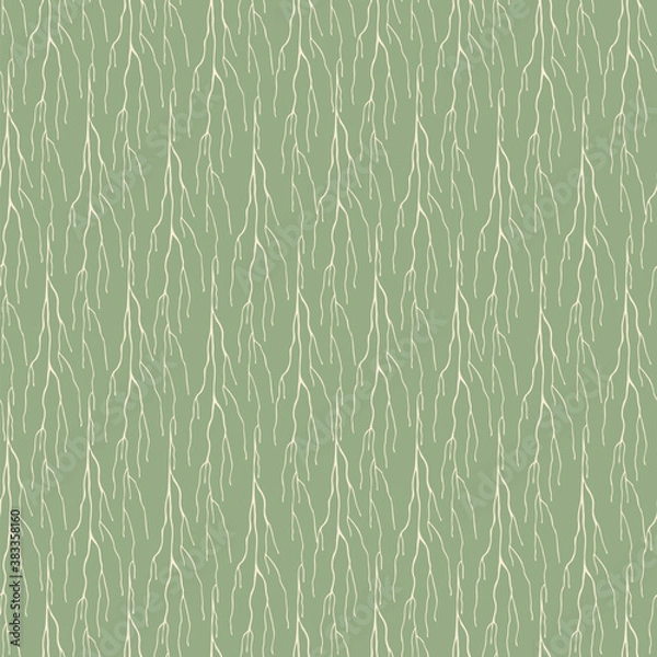 Obraz Roots on green background, seamless pattern. Abstract wallpaper.