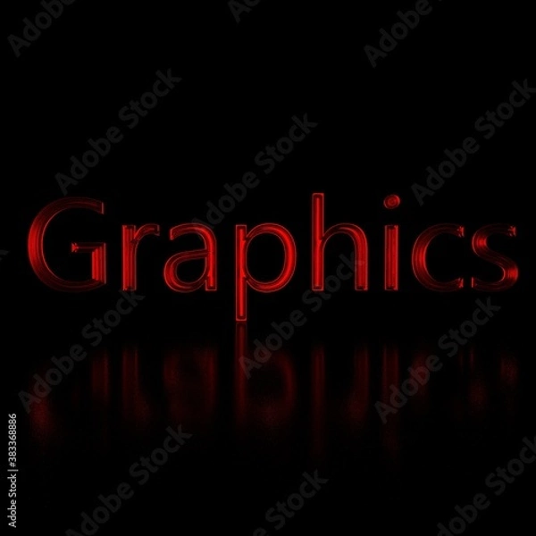 Obraz Text made from red glass