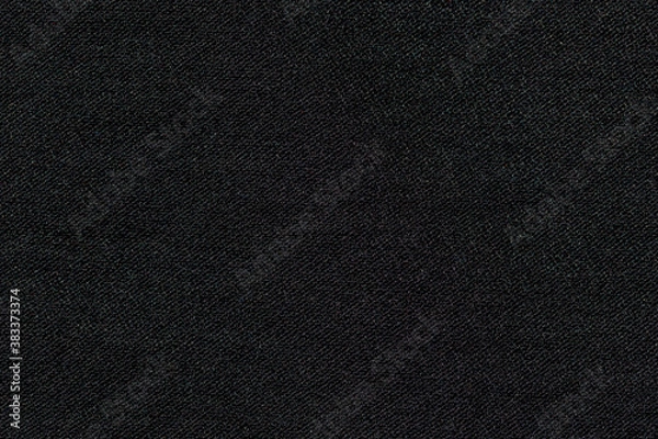 Fototapeta Abstract black synthetic fabric texture and background. Detail of canvas textile material.