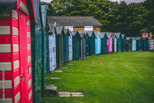 Fototapeta Row of beach huts